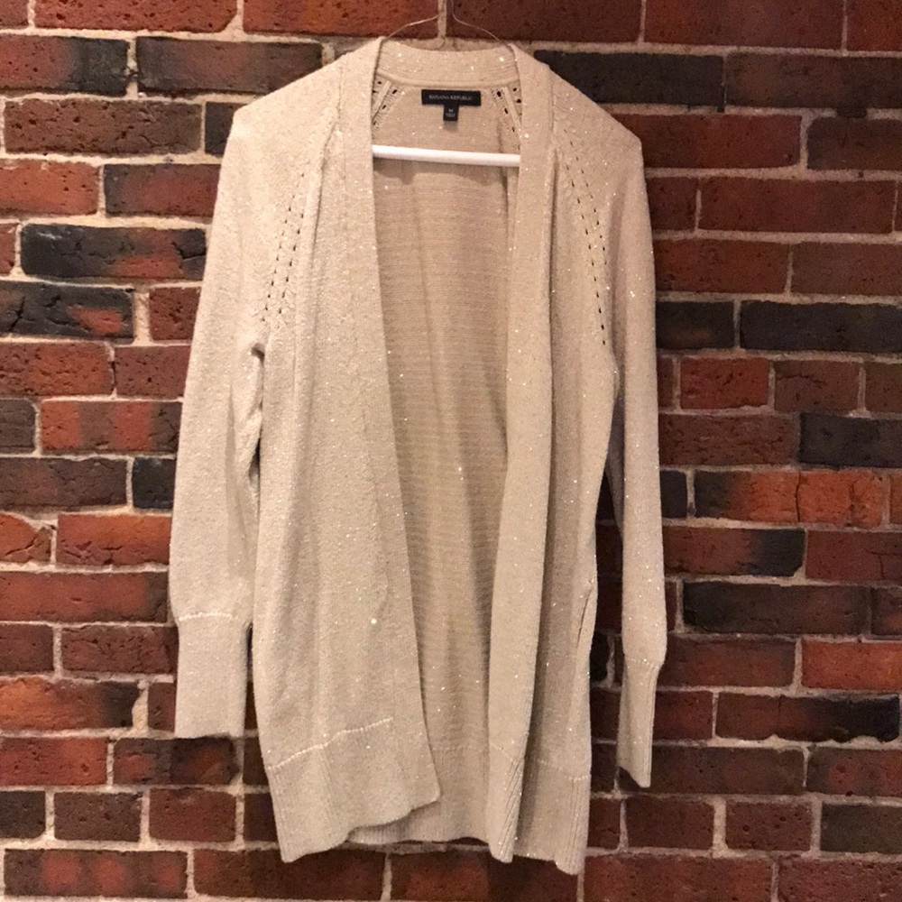 Cardigan with subtle sparkle